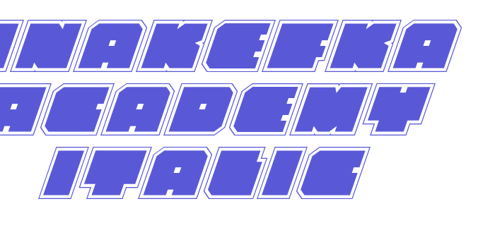 Anakefka Academy Italic Font