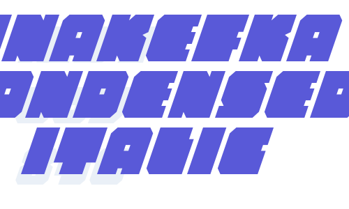 Anakefka Condensed Italic Font Download