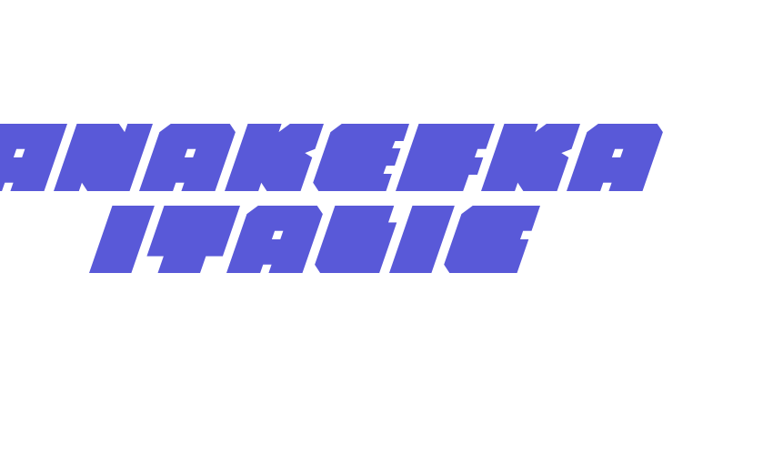 Anakefka Italic Font Download