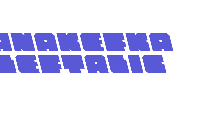 Anakefka Leftalic Font Download