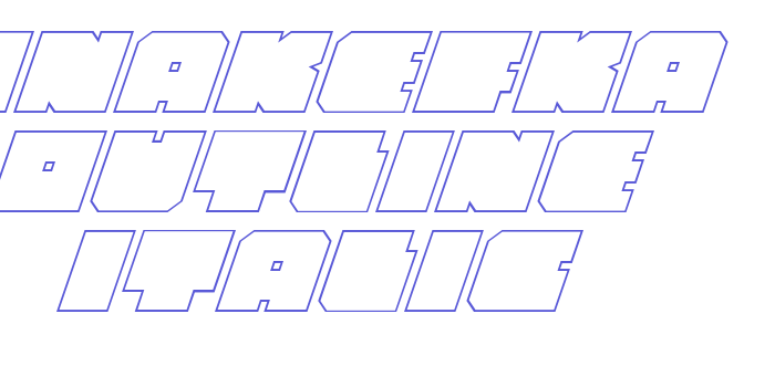 Anakefka Outline Italic Font