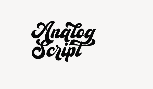 Analog Script Font