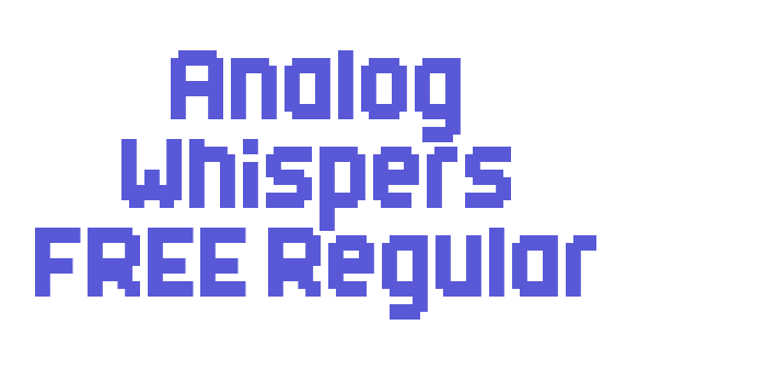 Analog Whispers FREE Regular Font Download