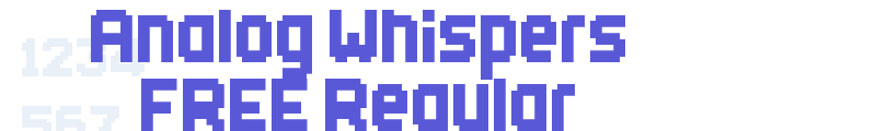 Analog Whispers FREE Regular font download