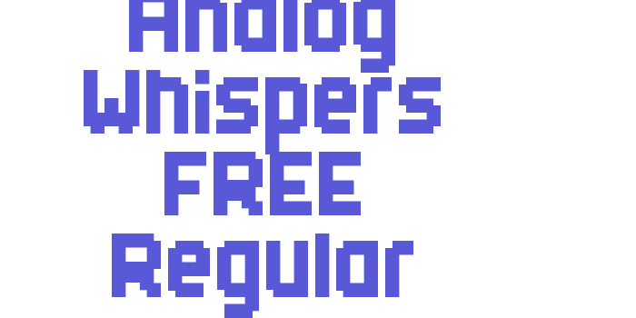 Analog Whispers FREE Regular Font