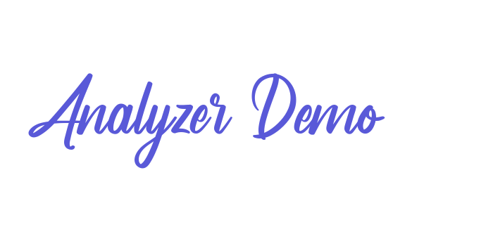 Analyzer Demo Font Download