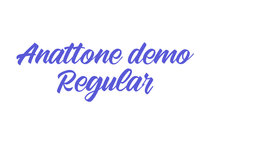 Anattone demo Regular Font Download