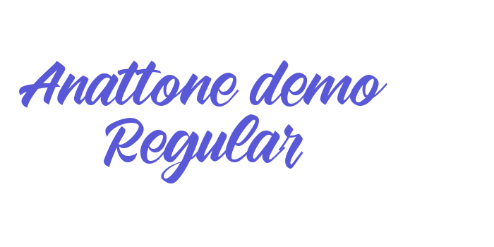 Anattone demo Regular Font Download