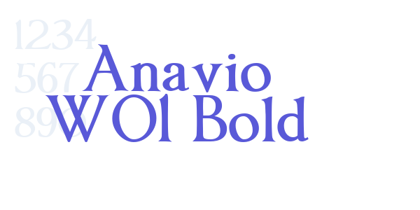 Anavio W01 Bold font free