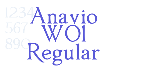 Anavio W01 Regular font free