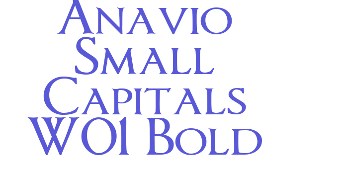 Anavio Small Capitals W01 Bold Font Download