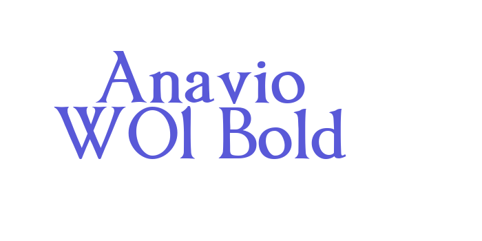 Anavio W01 Bold Font Download