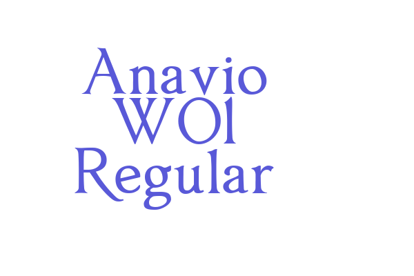 Anavio W01 Regular Font