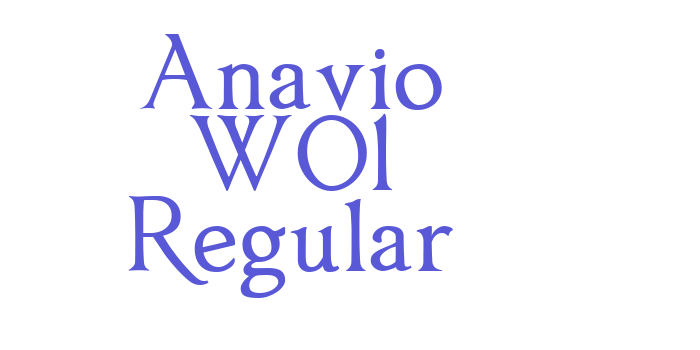 Anavio W01 Regular Font Download