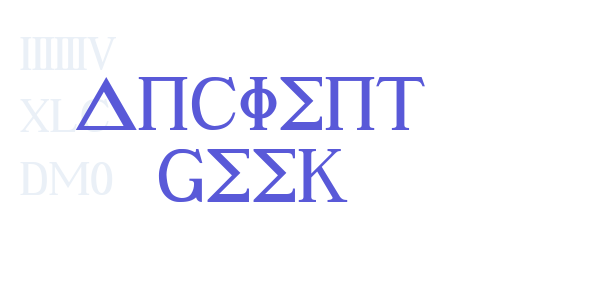 Ancient Geek font free