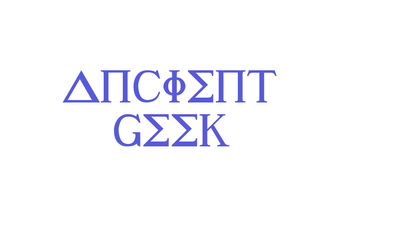 Ancient Geek Font