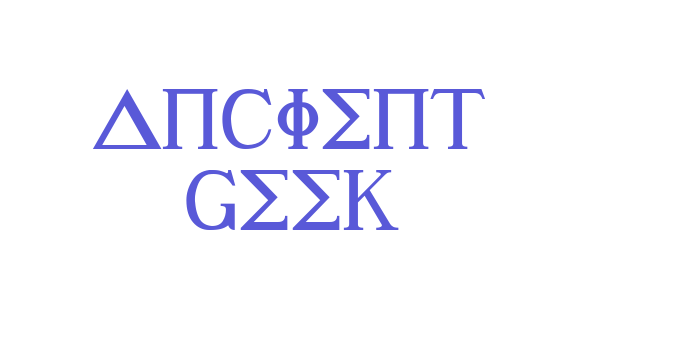 Ancient Geek Font Download