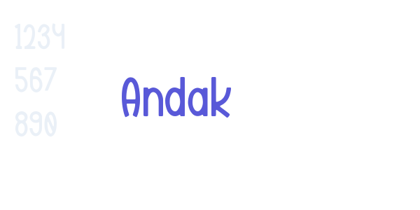 Andak font free