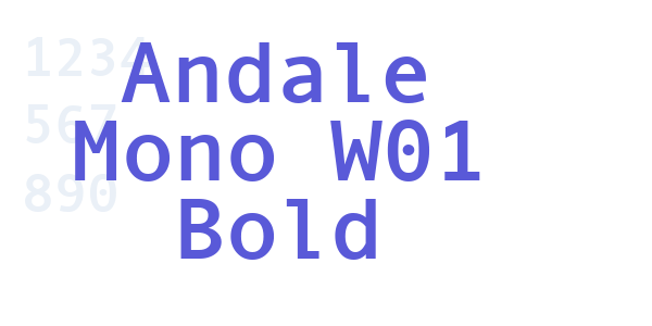 Andale Mono W01 Bold font free