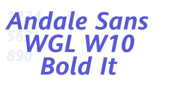 Andale Sans WGL W10 Bold It font free