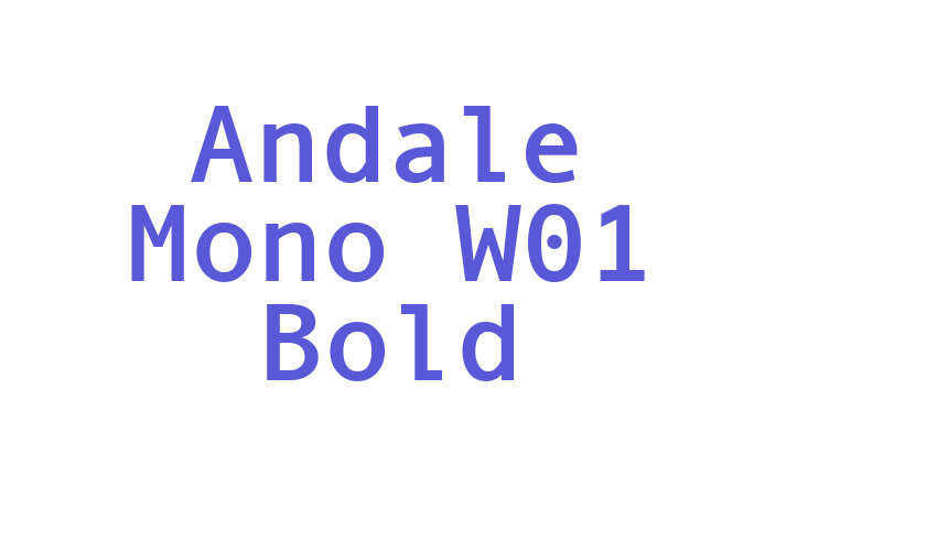 Andale Mono W01 Bold Font Download