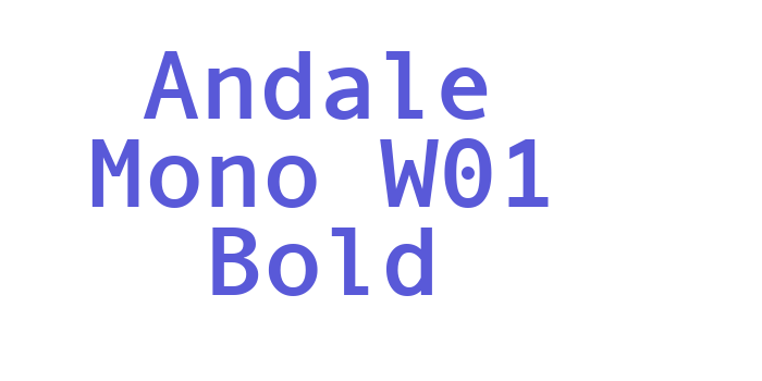 Andale Mono W01 Bold Font Download