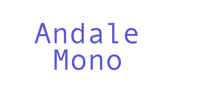 Andale Mono Font