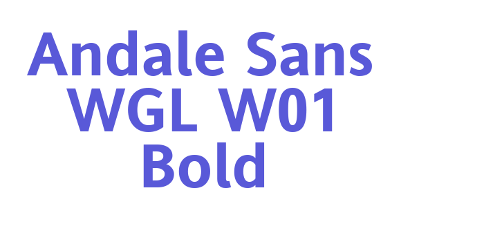 Andale Sans WGL W01 Bold Font Download