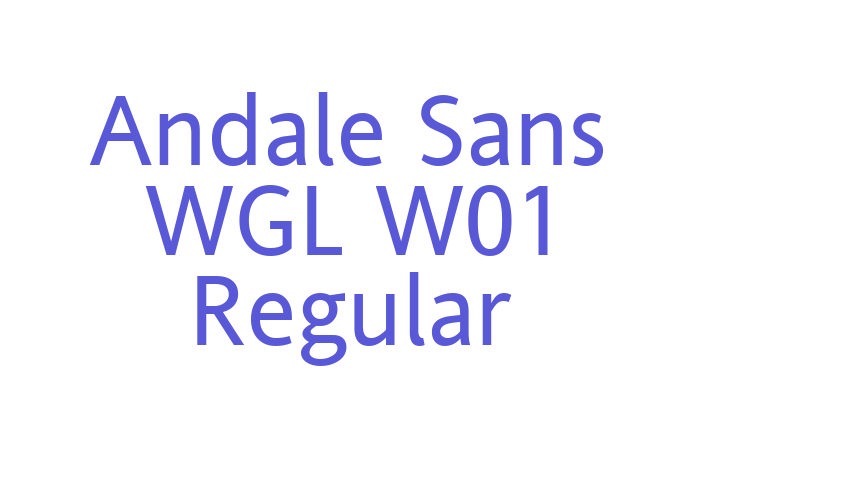 Andale Sans WGL W01 Regular Font Download