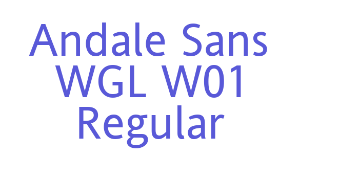 Andale Sans WGL W01 Regular Font Download