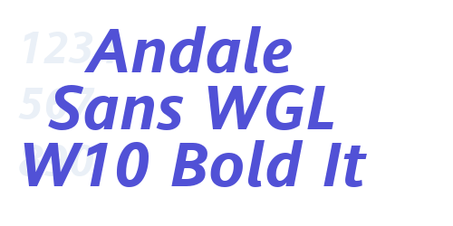Andale Sans WGL W10 Bold It-font-download