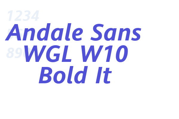 Andale Sans WGL W10 Bold It