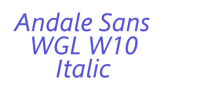 Andale Sans WGL W10 Italic Font Download