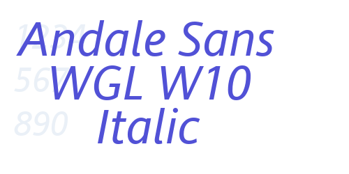 Andale Sans WGL W10 Italic-font-download