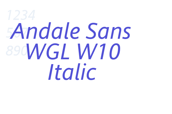 Andale Sans WGL W10 Italic