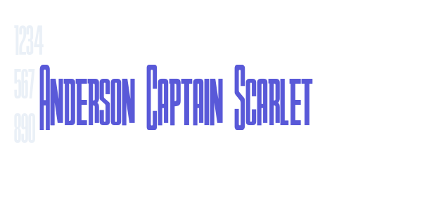 Anderson Captain Scarlet font free