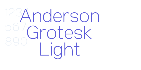 Anderson Grotesk Light font free