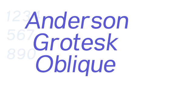 Anderson Grotesk Oblique font free