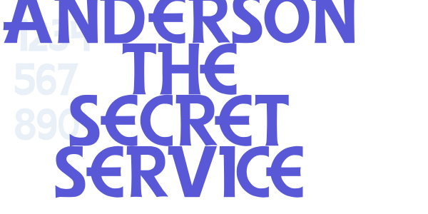 Anderson The Secret Service font