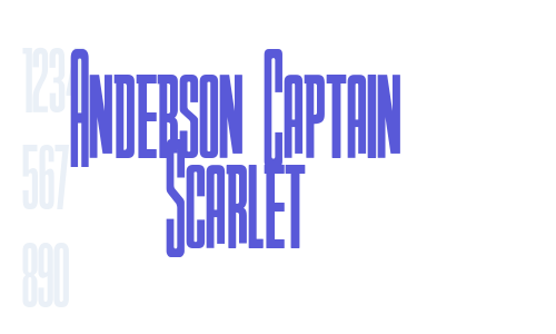 Anderson Captain Scarlet Font Download