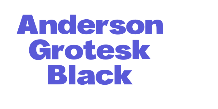 Anderson Grotesk Black Font Download