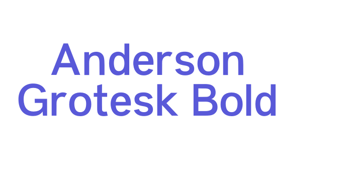 Anderson Grotesk Bold Font Download