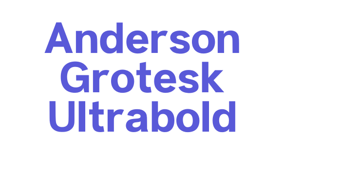 Anderson Grotesk Ultrabold Font Download