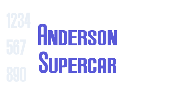 Anderson Supercar Font