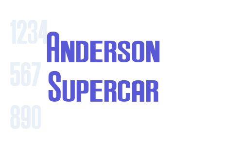 Anderson Supercar Font Download