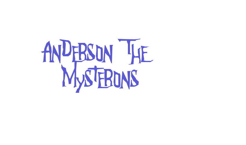 Anderson The Mysterons Font Download