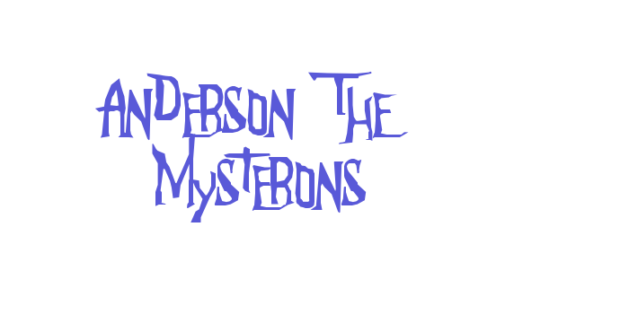 Anderson The Mysterons Font Download