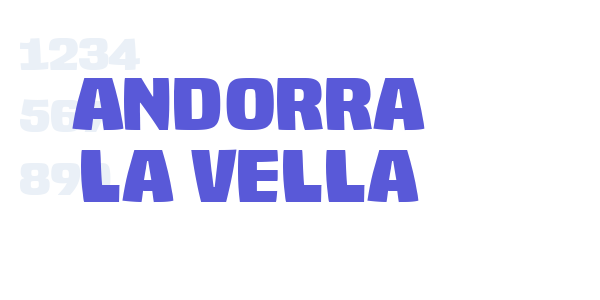 Andorra la Vella font free