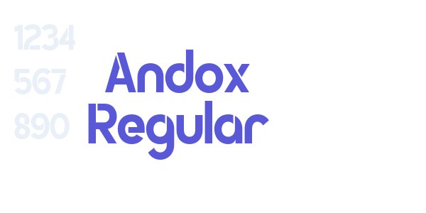 Andox Regular font