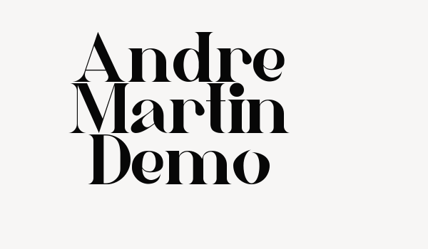 Andre Martin Demo Font